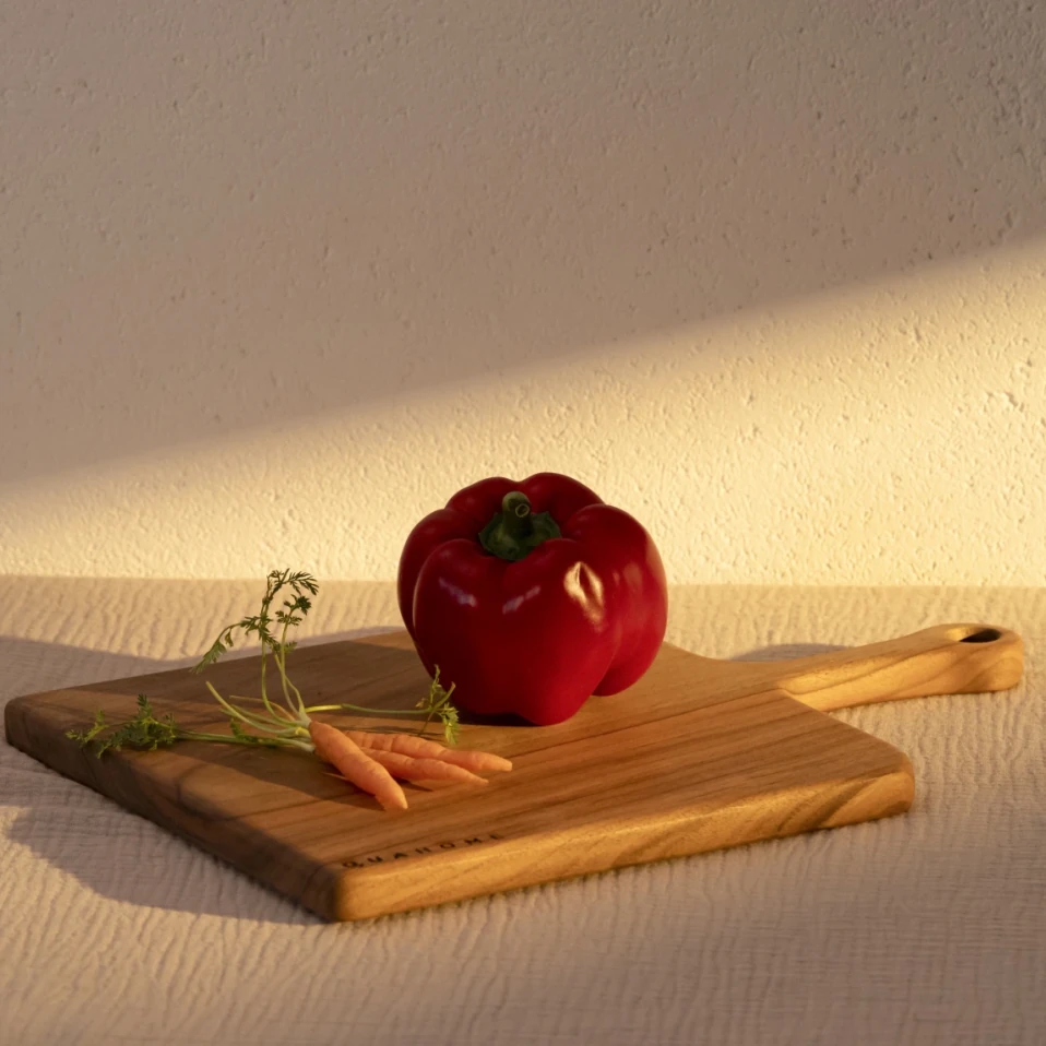 Ira Ceviz Ahşap Kesme & Sunum Tahtası 37x25x1.8 cm - Qua Home