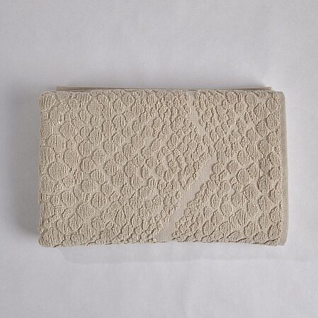 Velune Pamuk Banyo Havlusu Bej 90x150 Cm - Qua Home