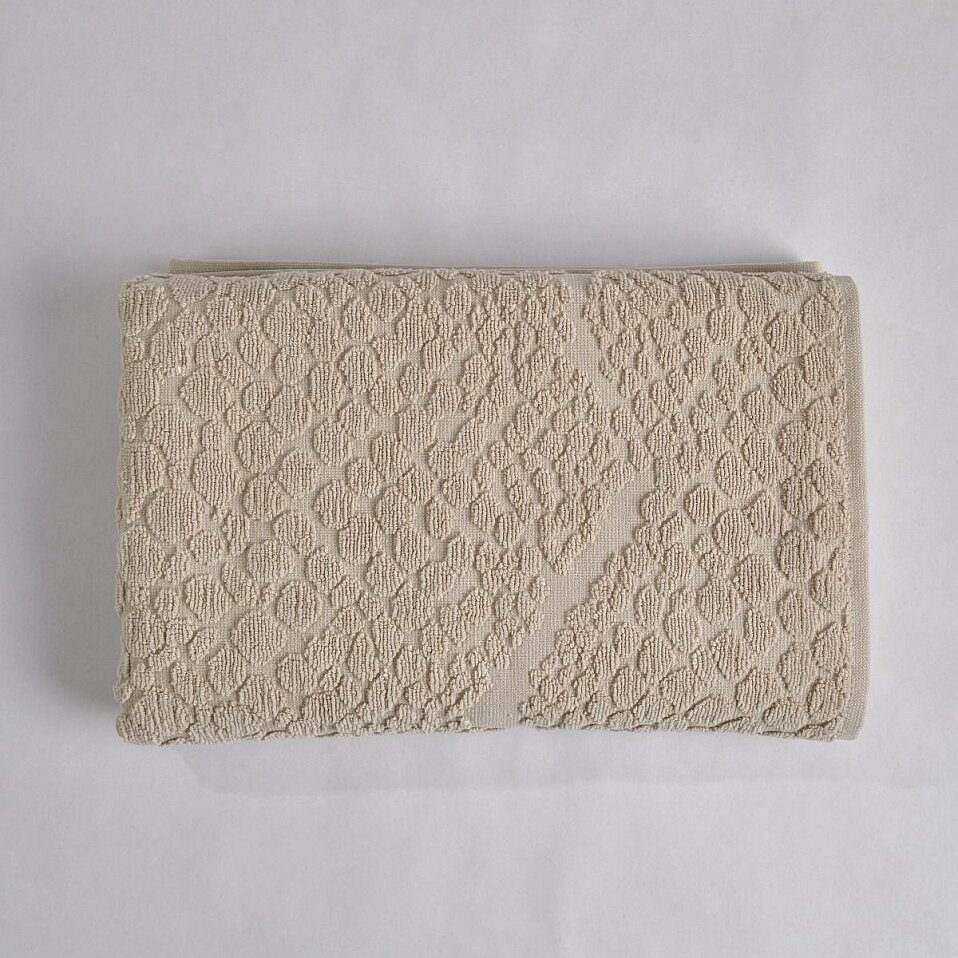 Velune Pamuk Banyo Havlusu Bej 90x150 Cm - 1