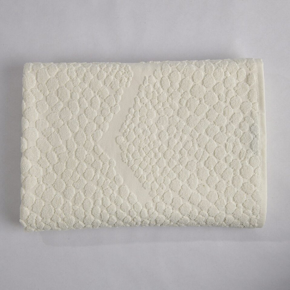 Velune Pamuk Banyo Havlusu Ekru 90x150 Cm - 1
