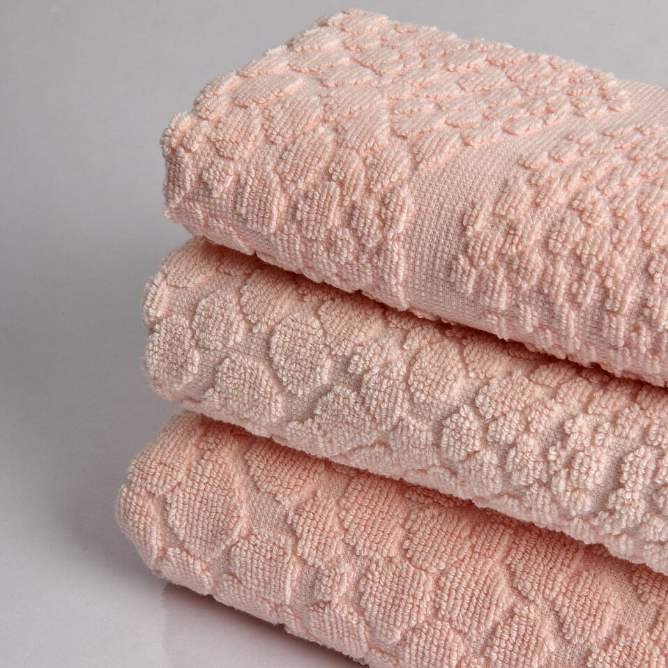 Velune Pamuk Banyo Havlusu Pembe 90x150 Cm - 4