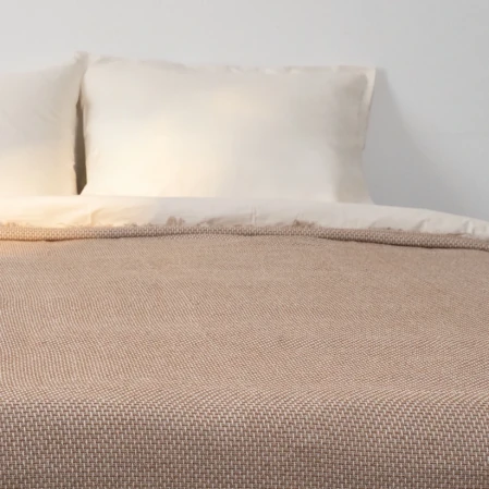 Curly Çift Kişilik Battaniye Bej Kahve 200x220 cm - 4