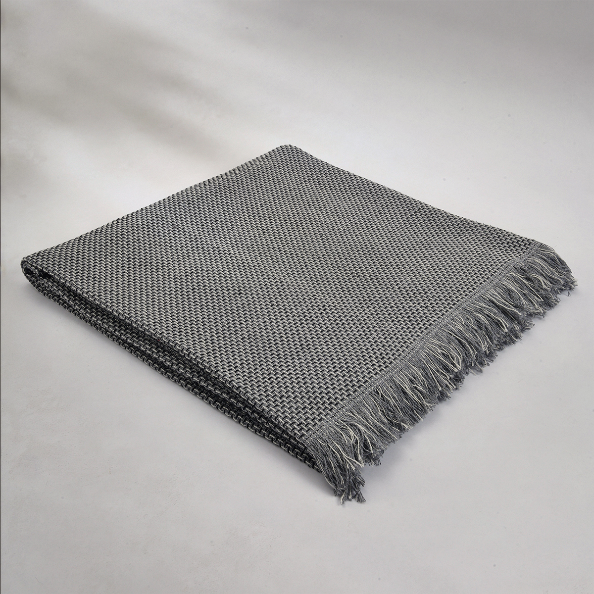 Curly Çift Kişilik Battaniye Siyah Gri 200x220 cm - 7