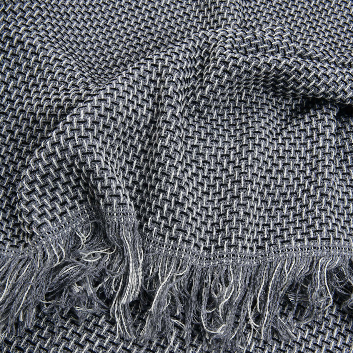 Curly Çift Kişilik Battaniye Siyah Gri 200x220 cm - 9