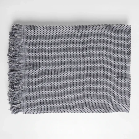 Curly Çift Kişilik Battaniye Siyah Gri 200x220 cm - 2