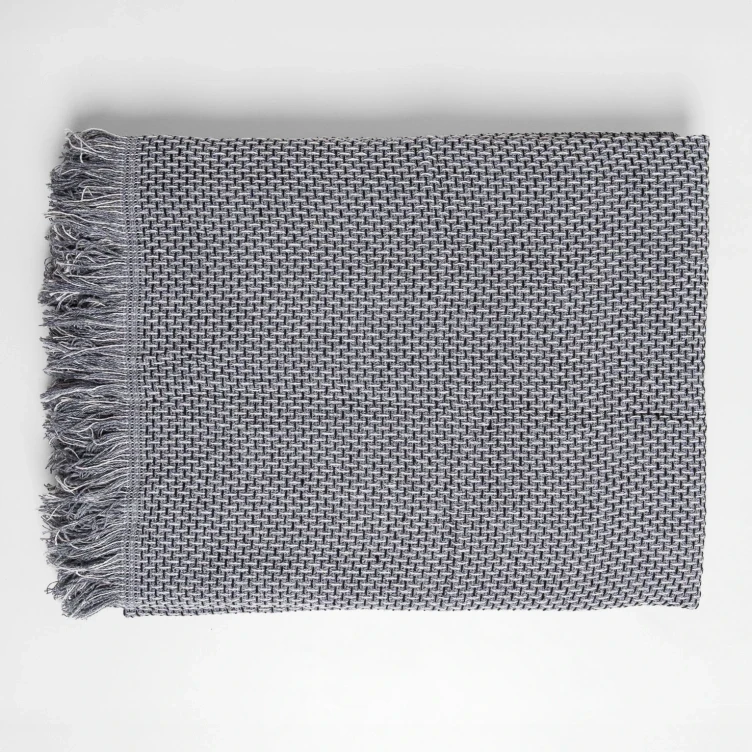 Curly Çift Kişilik Battaniye Siyah Gri 200x220 cm - 2