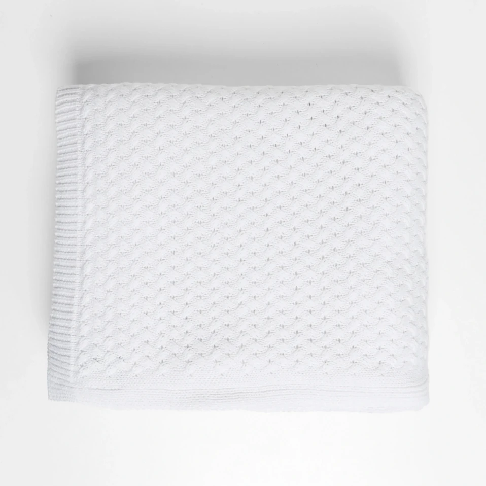 Novah Triko Çift Kişilik Battaniye Beyaz 200x220 cm - 3