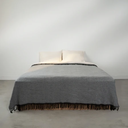 Shear Çift Kişilik Battaniye Gri 200x220 cm - 1