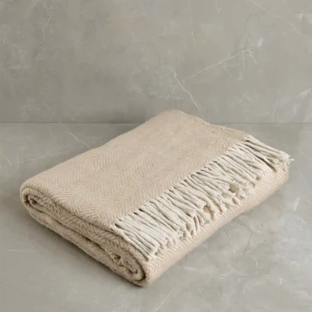 Moe Tek Kişilik Battaniye Bej 150x200 cm 