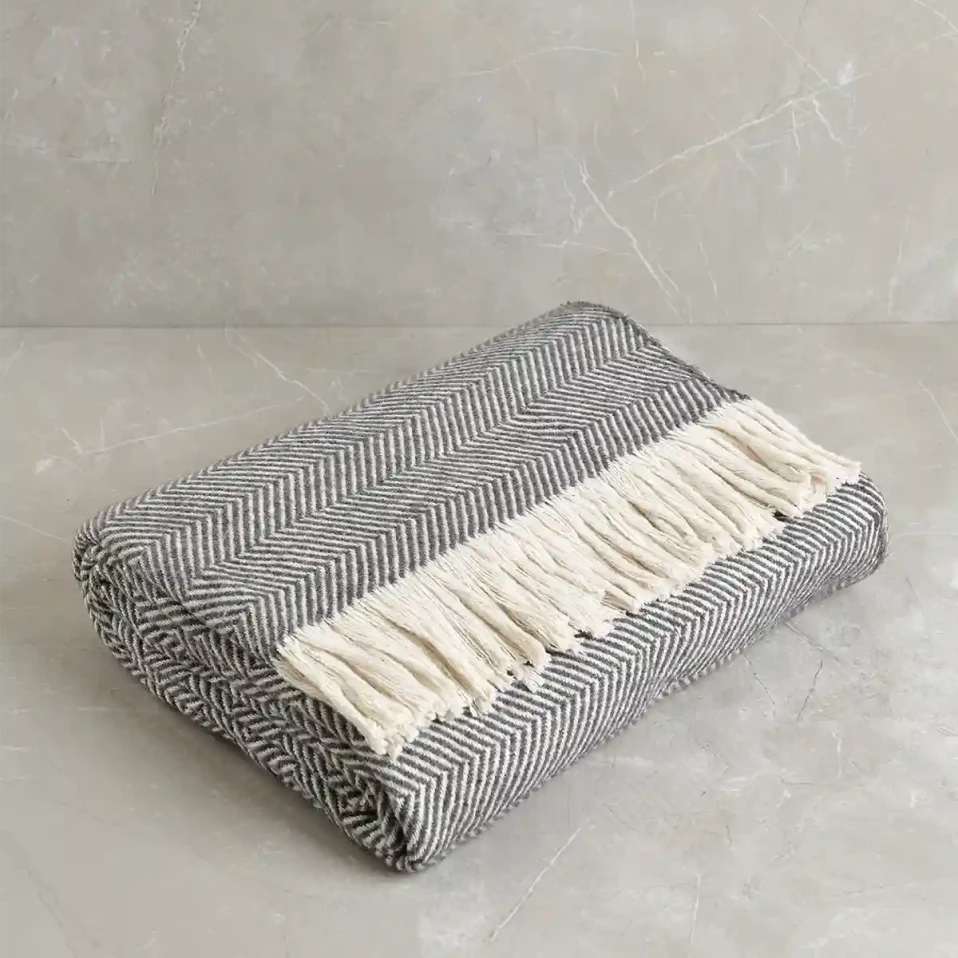 Moe Tek Kişilik Battaniye Gri 150x200 cm - Qua Home