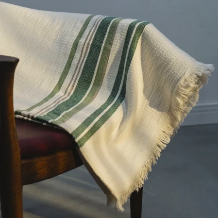 Mantis Pamuklu Tv Battaniyesi Bej Yeşil 130x170 cm - 2