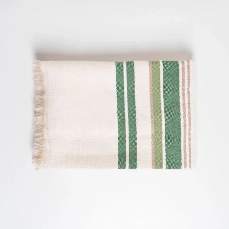 Mantis Pamuklu Tv Battaniyesi Bej Yeşil 130x170 cm - 5