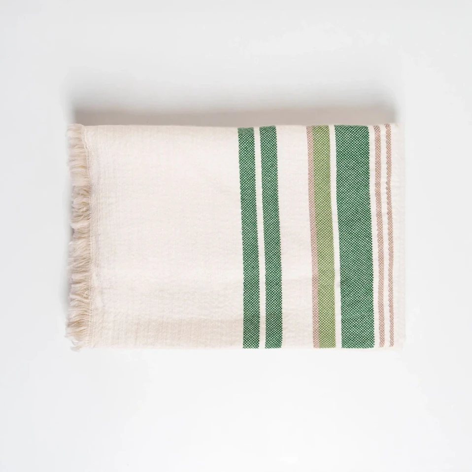 Mantis Pamuklu Tv Battaniyesi Bej Yeşil 130x170 cm - 5