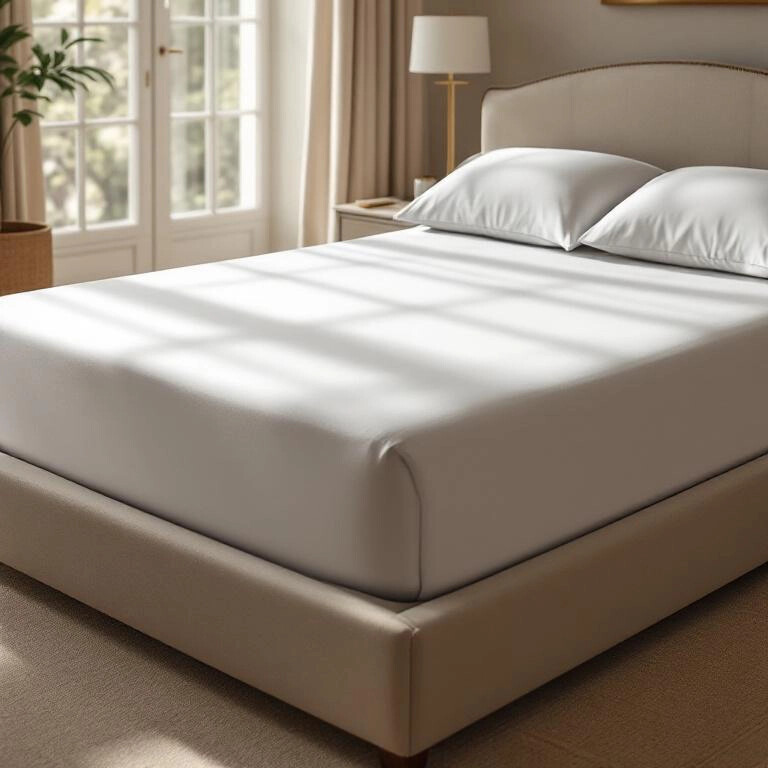 Odin 300 TC Pamuk Saten Çift Kişilik Çarşaf Taş - Qua Home