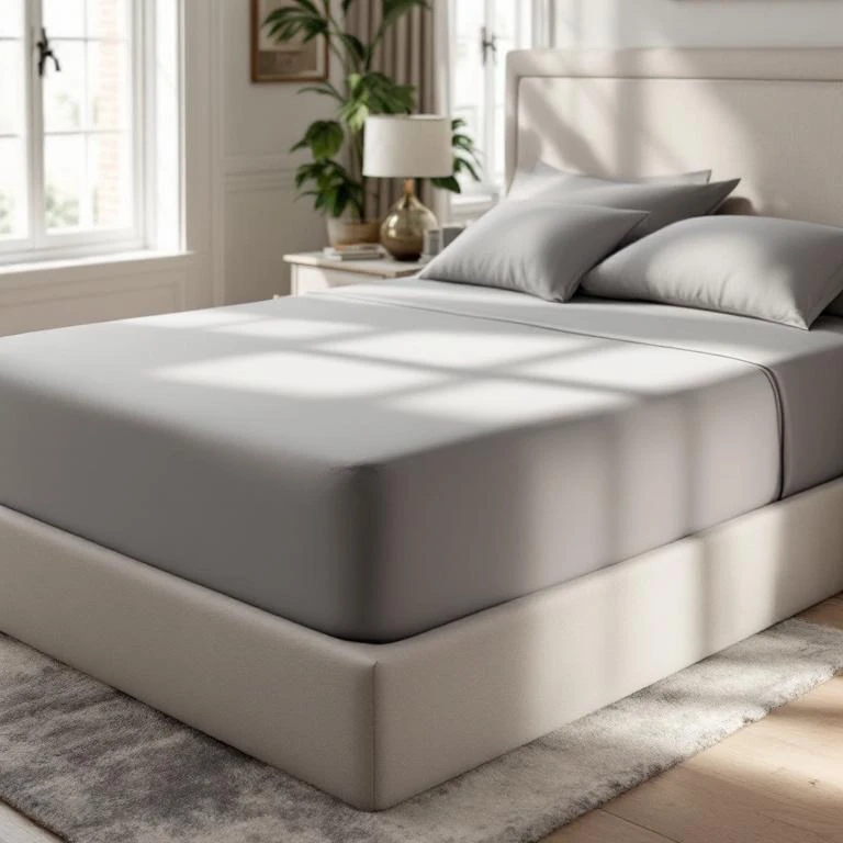 Soho 200 TC Pamuk Perkal Çift Kişilik Lastikli Çarşaf Gri - 1