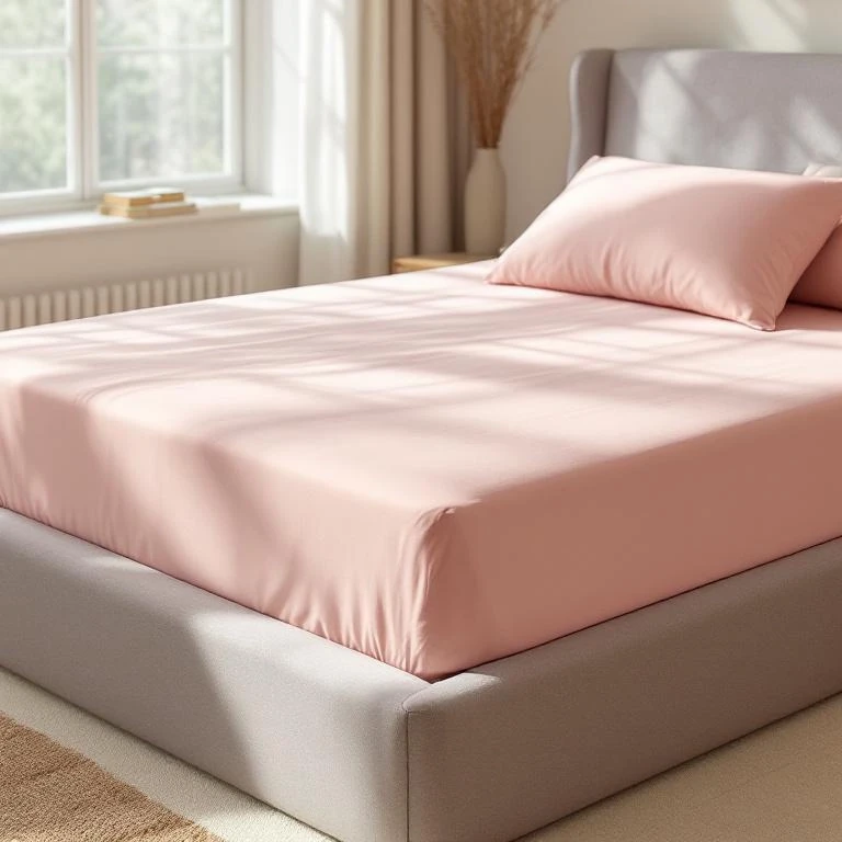 Soho 200 TC Pamuk Perkal Çift Kişilik Lastikli Çarşaf Pembe - Qua Home