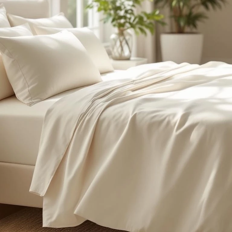 Odin 300 TC Pamuk Saten King Size Çarşaf Ekru - 2