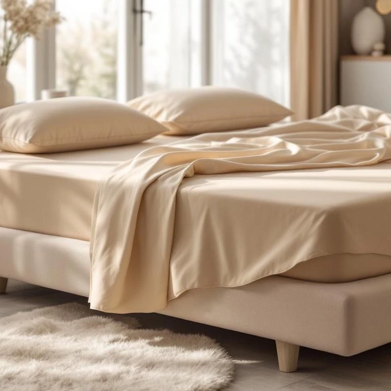 Soho 200 TC Pamuk Perkal King Size Çarşaf Bej - 2