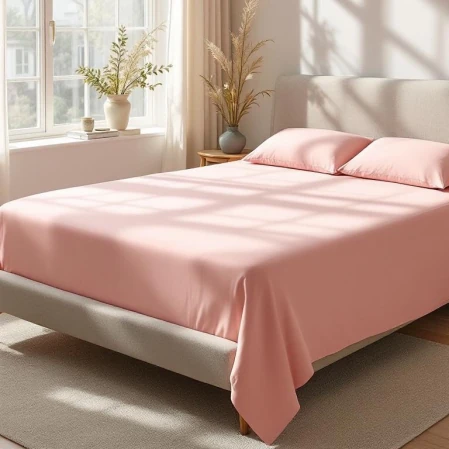 Soho 200 TC Pamuk Perkal King Size Çarşaf Pembe - 2