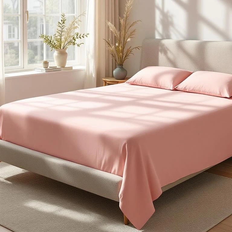Soho 200 TC Pamuk Perkal King Size Çarşaf Pembe - 2