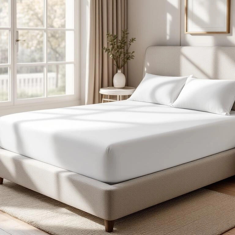 Odin 300 TC Pamuk Saten King Size Lastikli Çarşaf Beyaz - Qua Home