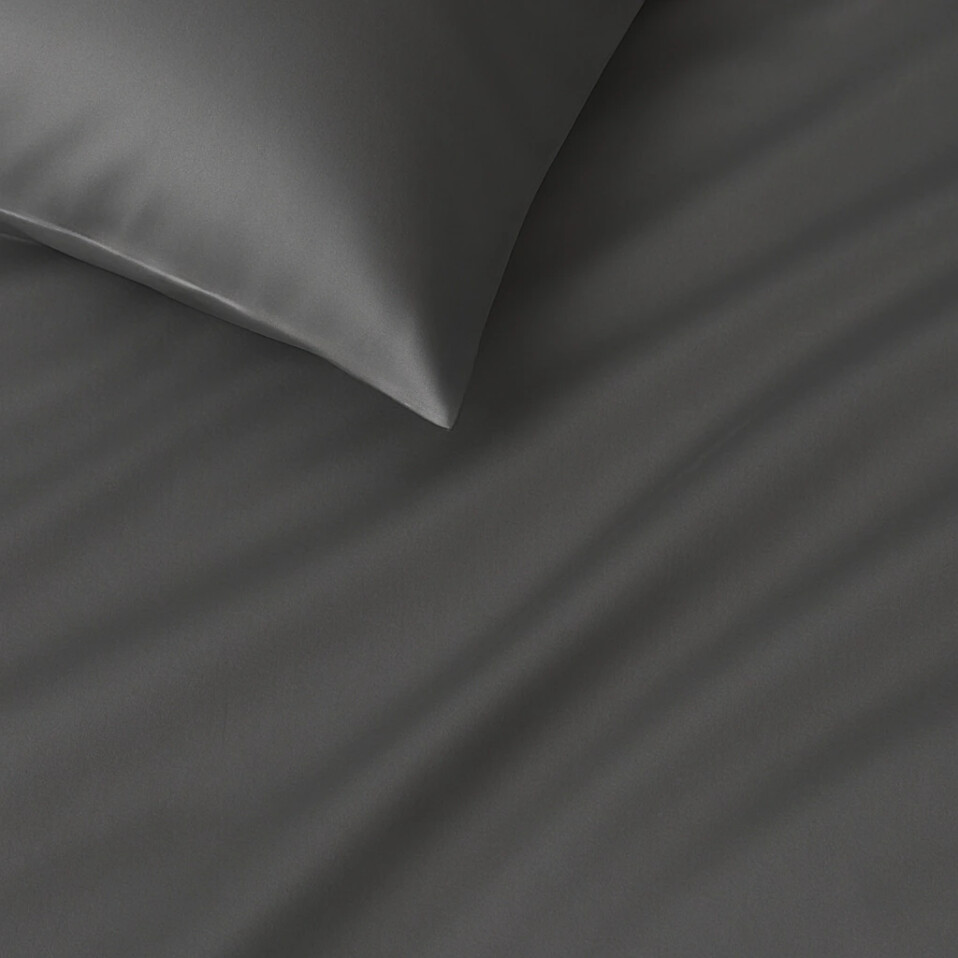 Odin 300 TC Pamuk Saten Tek Kişilik Çarşaf Antrasit - Qua Home