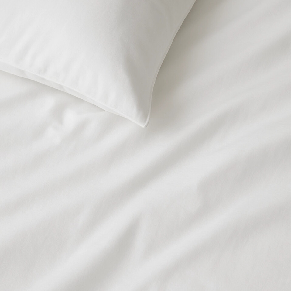 Odin 300 TC Pamuk Saten Tek Kişilik Çarşaf Beyaz - Qua Home