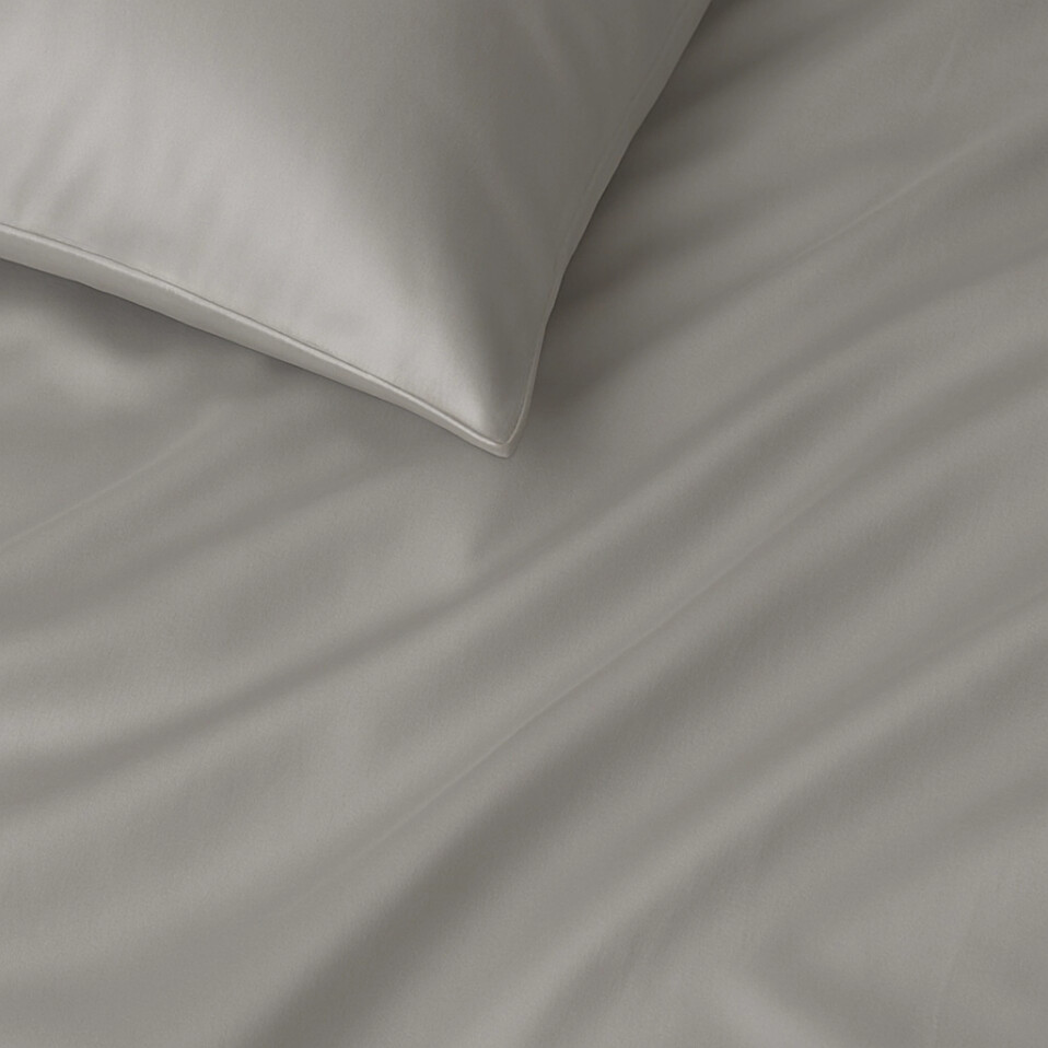 Odin 300 TC Pamuk Saten Tek Kişilik Çarşaf Taş - Qua Home