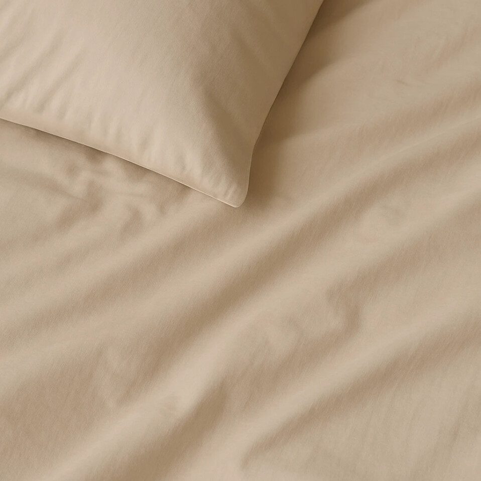 Soho 200 TC Pamuk Perkal Tek Kişilik Çarşaf Bej - 1
