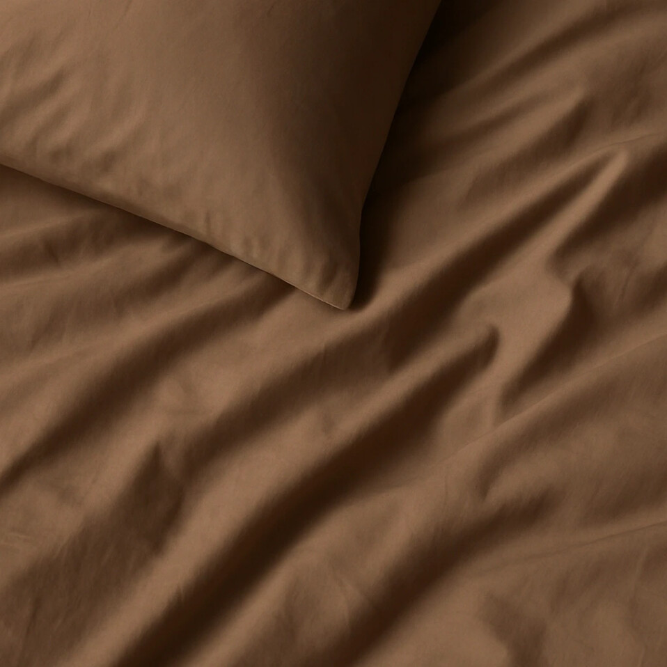 Soho 200 TC Pamuk Perkal Tek Kişilik Çarşaf Kahverengi - 1