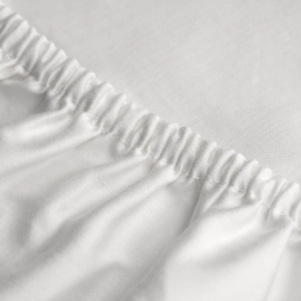 Odin 300 TC Pamuk Saten Tek Kişilik Lastikli Çarşaf Beyaz - Qua Home