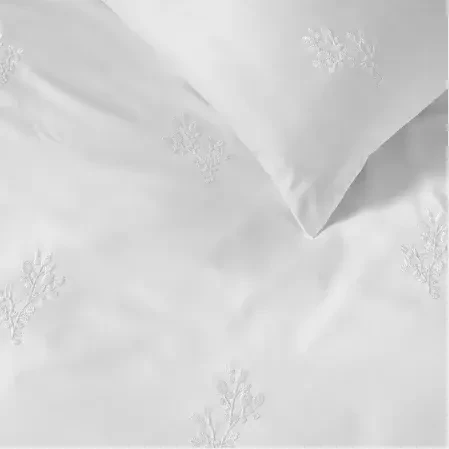 Carmen 300 Tc Pamuk Saten Nakışlı Çift Kişilik Nevresim Seti Beyaz - 2