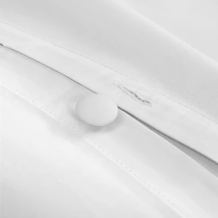 Loren 300 Tc Pamuk Saten Aksesuarlı Çift Kişilik Nevresim Takımı Beyaz Gri - 4