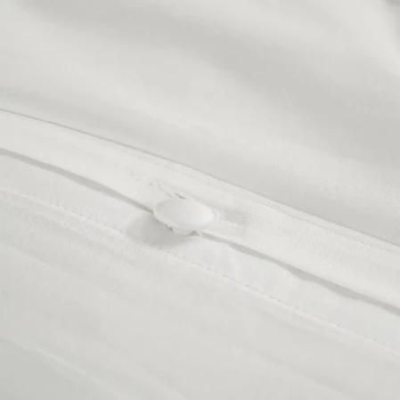 Loren 300 Tc Pamuk Saten Aksesuarlı Çift Kişilik Nevresim Takımı Beyaz Mint - 3