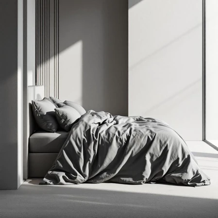 Odin 300 TC Pamuk Saten Çift Kişilik Nevresim Seti Antrasit - 2