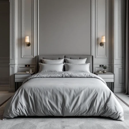 Soho 200 TC Pamuk Perkal Çift Kişilik Nevresim Seti Gri - 3