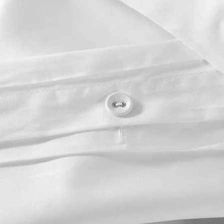 Milo 300 Tc Pamuk Saten Nakışlı ve Ajurlu King Size Nevresim Seti Beyaz Gri - 3