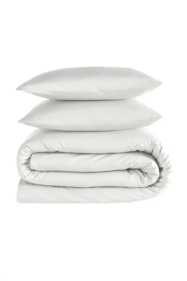 Odin 300 TC Pamuk Saten King Size Nevresim Seti Beyaz - 4