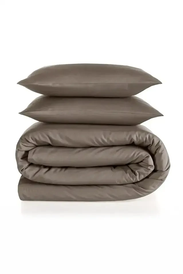 Soho 200 TC Pamuk Perkal King Size Nevresim Seti Kahverengi - 4