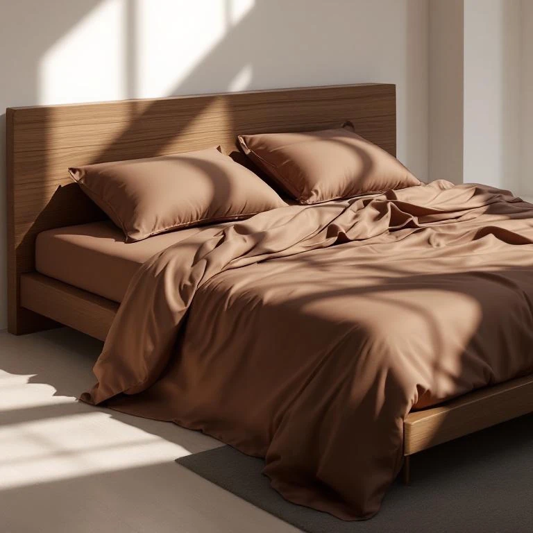 Soho 200 TC Pamuk Perkal King Size Nevresim Seti Kahverengi - 2