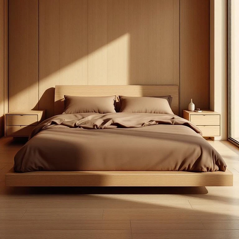 Soho 200 TC Pamuk Perkal King Size Nevresim Kahverengi - Qua Home