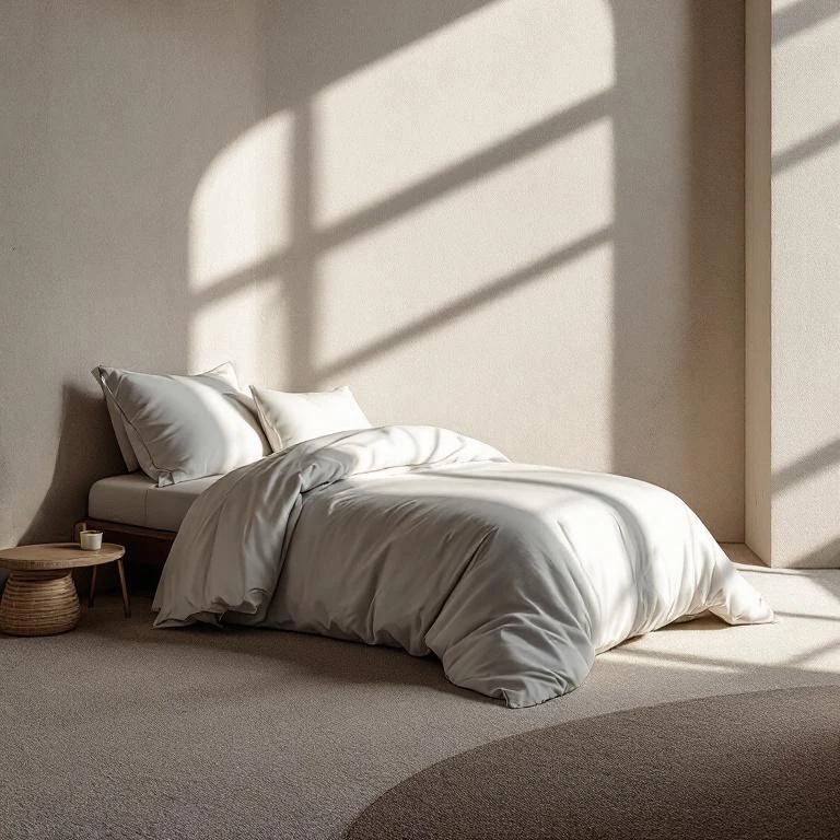 Odin 300 TC Pamuk Saten Tek Kişilik Nevresim Seti Taş - Qua Home