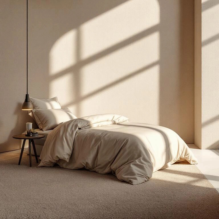 Soho 200 TC Pamuk Perkal Tek Kişilik Nevresim Seti Bej - Qua Home