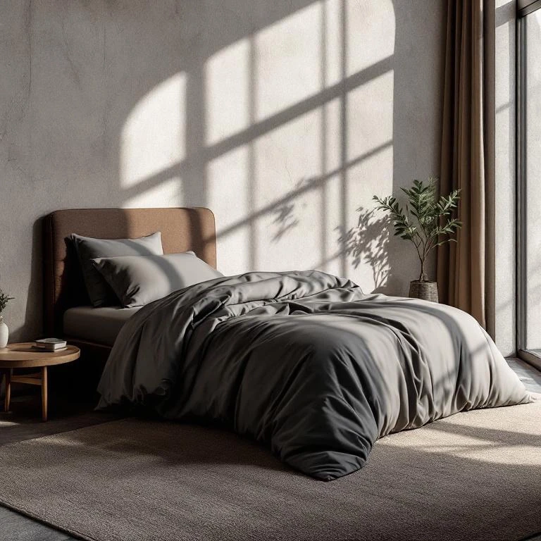 Odin 300 TC Pamuk Saten Tek Kişilik Nevresim Antrasit - 1