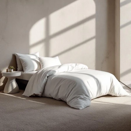 Odin 300 TC Pamuk Saten Tek Kişilik Nevresim Beyaz 