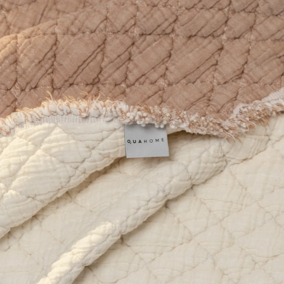 Jade Müslin Ekstra Dolgulu Çift Kişilik Yatak Örtüsü Kiremit 230x240 cm - 5