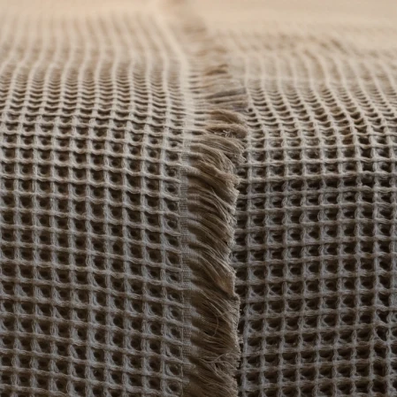 Terra Petek Dokulu Çift Kişilik Yatak Örtüsü Vizon 220x240 cm - 4