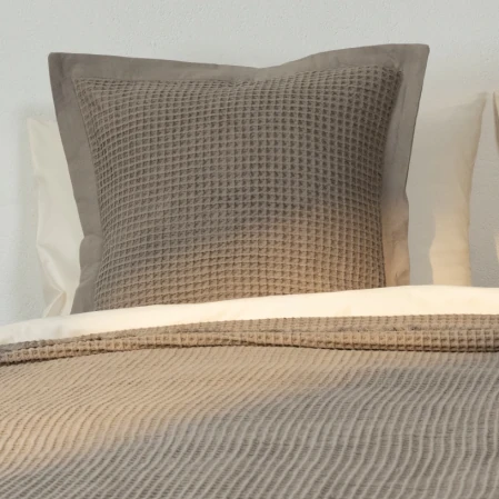 Terra Petek Dokulu Çift Kişilik Yatak Örtüsü Vizon 220x240 cm - 3