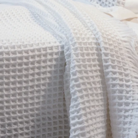 Terra Petek Dokulu Tek Kişilik Yatak Örtüsü Beyaz 160x220 cm - 2