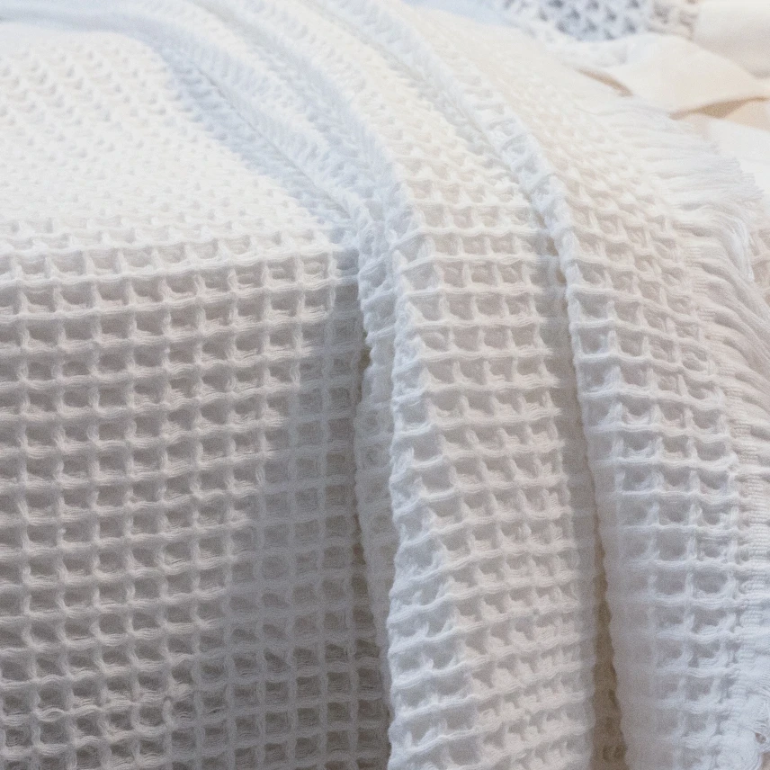 Terra Petek Dokulu Tek Kişilik Yatak Örtüsü Beyaz 160x220 cm - 2